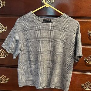 Banana Republic Black and White Checkered Crop Top